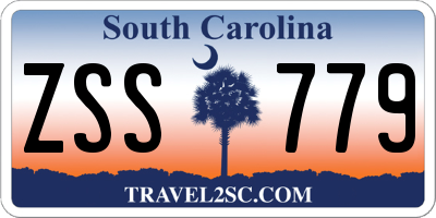 SC license plate ZSS779