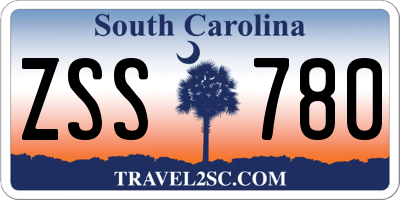 SC license plate ZSS780