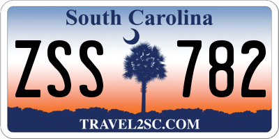 SC license plate ZSS782