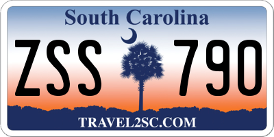 SC license plate ZSS790
