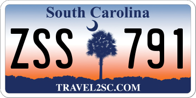 SC license plate ZSS791