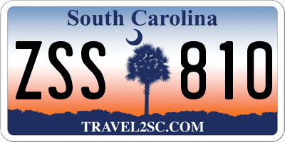 SC license plate ZSS810
