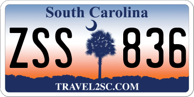SC license plate ZSS836