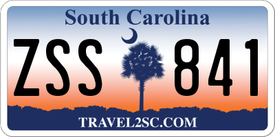 SC license plate ZSS841