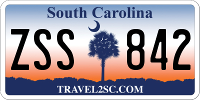 SC license plate ZSS842