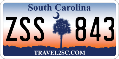SC license plate ZSS843