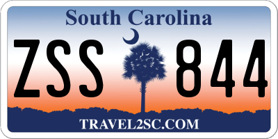 SC license plate ZSS844