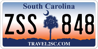 SC license plate ZSS848