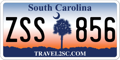 SC license plate ZSS856