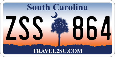 SC license plate ZSS864