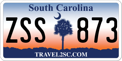 SC license plate ZSS873