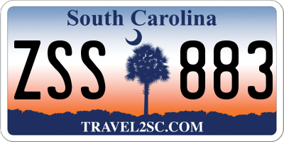 SC license plate ZSS883