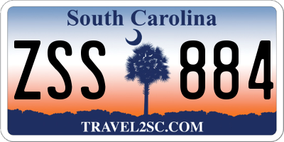 SC license plate ZSS884