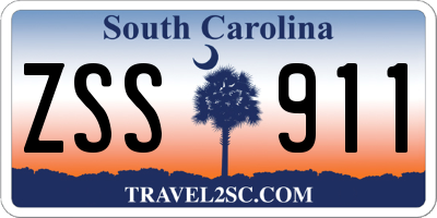 SC license plate ZSS911