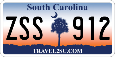 SC license plate ZSS912