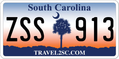 SC license plate ZSS913