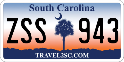 SC license plate ZSS943