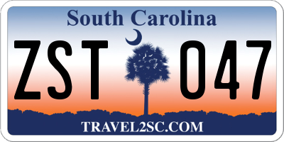 SC license plate ZST047