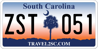 SC license plate ZST051