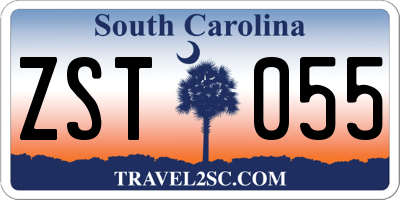 SC license plate ZST055