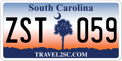 SC license plate ZST059