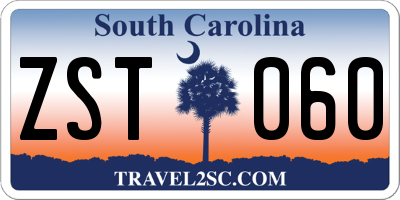 SC license plate ZST060