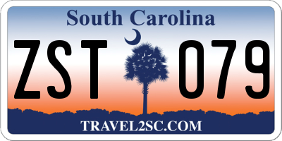 SC license plate ZST079