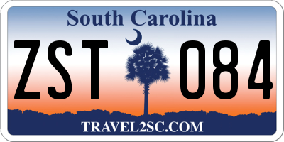 SC license plate ZST084