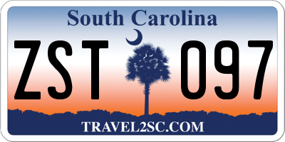 SC license plate ZST097