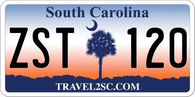 SC license plate ZST120