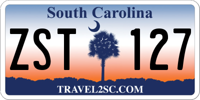SC license plate ZST127