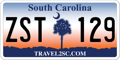 SC license plate ZST129