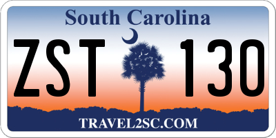SC license plate ZST130