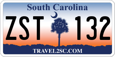 SC license plate ZST132