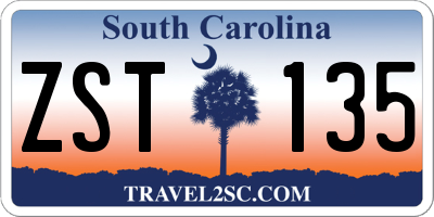 SC license plate ZST135