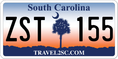 SC license plate ZST155