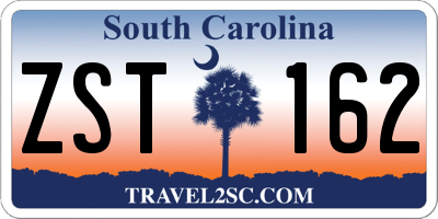 SC license plate ZST162