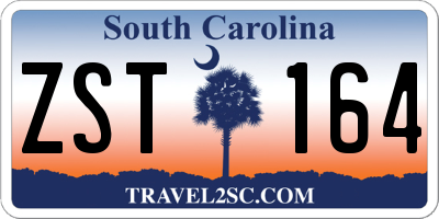 SC license plate ZST164