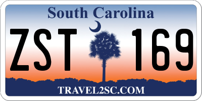 SC license plate ZST169