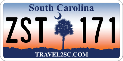 SC license plate ZST171