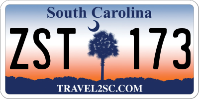 SC license plate ZST173