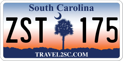SC license plate ZST175