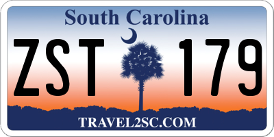 SC license plate ZST179