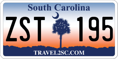 SC license plate ZST195