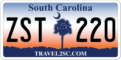SC license plate ZST220