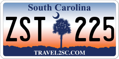 SC license plate ZST225