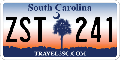 SC license plate ZST241