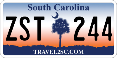 SC license plate ZST244