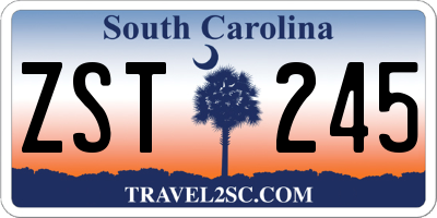 SC license plate ZST245