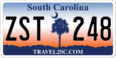 SC license plate ZST248